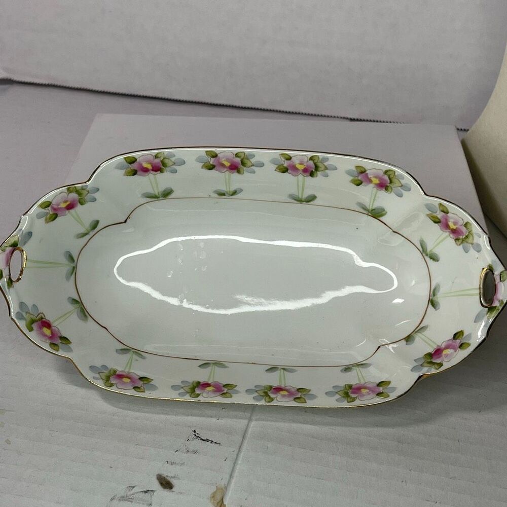 Vintage hand painted Nippon celery dish Japan